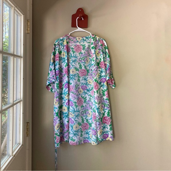 Vintage Inner Most Lightweight Multicolored Floral Robe M - Picture 2 of 7